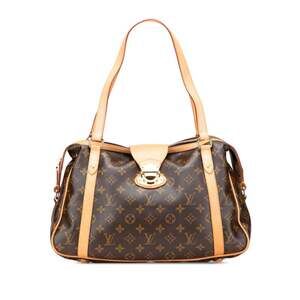 LOUIS VUITTON Authentic Brown Monogram Leather Shoulder Bag